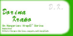 dorina krapo business card